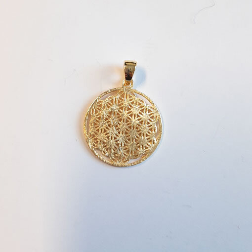 Blume des Lebens, flashvergoldet 20mm / 1 Stück / gold