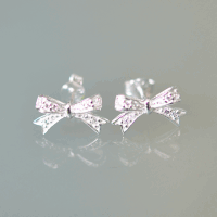 Stud Earrings 8 x 14mm / 1 pair / silver