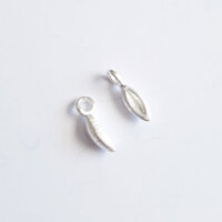 Anhänger 10 x 3mm / 10 Stück / silber