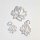Lotus Charm 12mm / 10 Stück / silver
