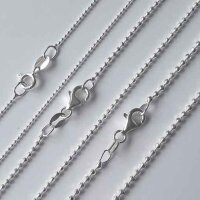 Kugelkette diamantiert 90cm / 1,5mm / 1 Stück / silber