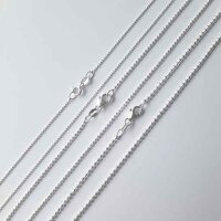 Kugelkette diamantiert 90cm / 1,5mm / 1 Stück / silber