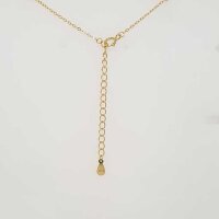 Silver Chain with Heart Bead 40+4cm / 1 piece / gold