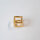 Cube Bead, gold plated