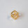 Cube Bead, gold plated
