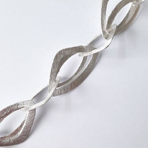 Silver Chain by the meter 40 x 25mm / 1cm / silver