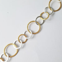 Silberkette 23mm / 1cm / bicolor