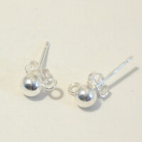 Ohrstecker mit Öse 3mm / 10g / ca. 38 Stück / silber
