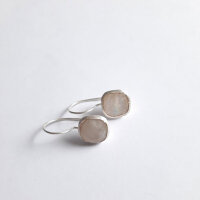 Semi Precious Stone Earrings Turmaline Quartz / 1 pair /...