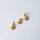 Flower Charm 13 x 9mm / 3 pieces / gold