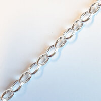 Silver Chain by the meter 5 x 3mm / 1cm / silver