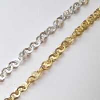 Silver Chain by the meter 8mm / 1cm / bicolor