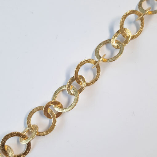 Silberkette 12mm / 1 cm / gold
