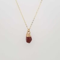 Granat / 40+4cm /1 Stück / gold