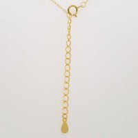 Rosenquarz / 40+4cm /1 Stück / gold