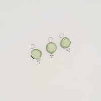 Semi  Precious Stone green Amethyste / 10 pieces / gold