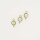Semi  Precious Stone green Amethyste / 10 pieces / gold