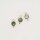 Semi  Precious Stone emerald / 10 pieces / gold