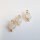 Semi  Precious Stone moonstone / 10 pieces / silver
