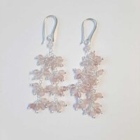 Earring with Semiprecious stones Rose quartz / 1 pair /...