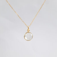 grüner Amethyst 10mm / 5 Stück / gold