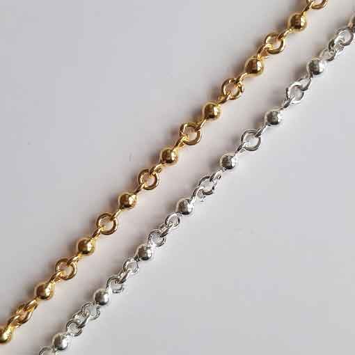 Silver Chain by the meter 4mm / 1cm / silver