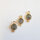 Semi  Precious Stone labradorite / 10 pieces / silver