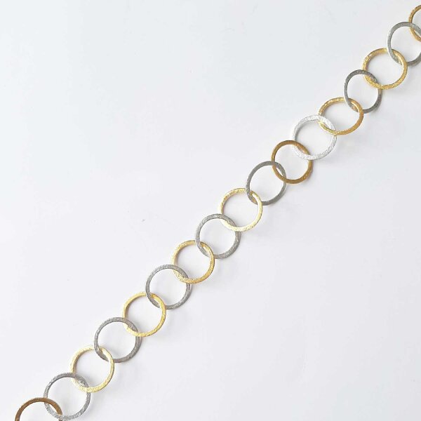 Silver Chain by the meter, bicolor