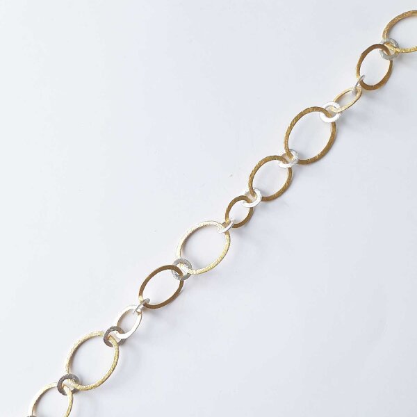 Silver Chain by the meter, bicolor