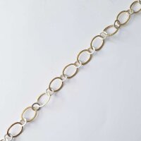 Silver Chain by the meter, bicolor