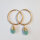 Halbedelstein Creole Aqua Calcedon 1 Paar / 20mm / gold