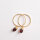 Halbedelstein Creole Granat 1 Paar / 20mm / gold