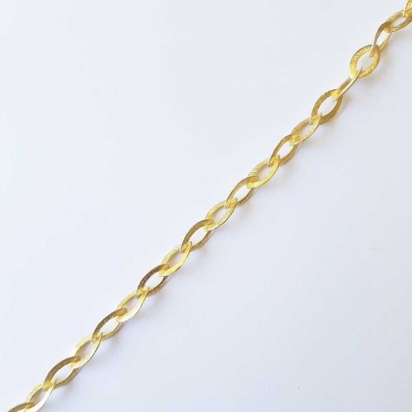 Silberkette 10 x 7mm / 1 cm / gold