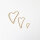 Heart pendant 40 x 25mm / 1 piece / gold