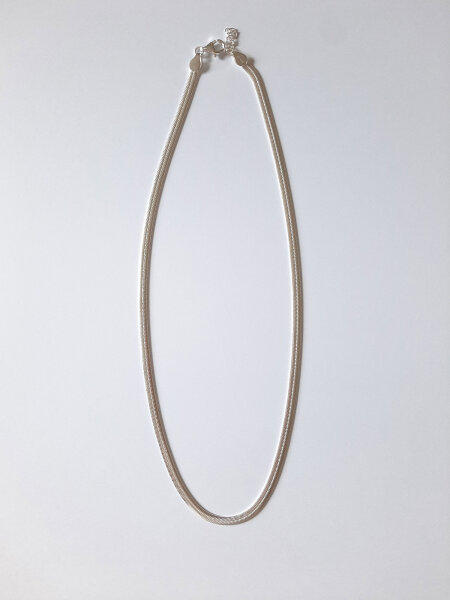 Snake Chain 4mm 46+3cm / 1 piece / silver
