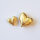 Herz, quergebohrt 18 x 16mm / 1 Stück / gold