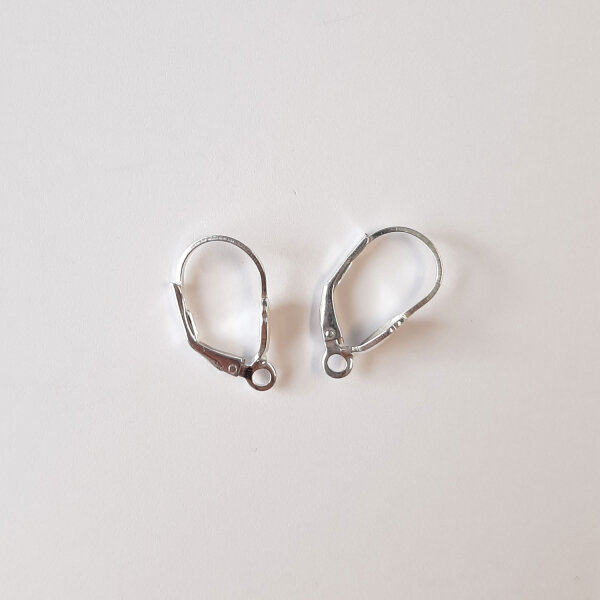 Lever Back Earring 19 x 10mm / 5 pair / silver