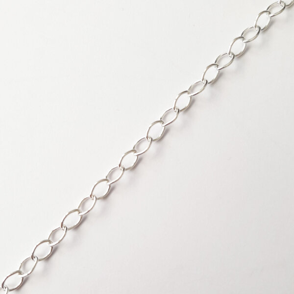 Silberkette 4 x 3mm / 1cm / silber